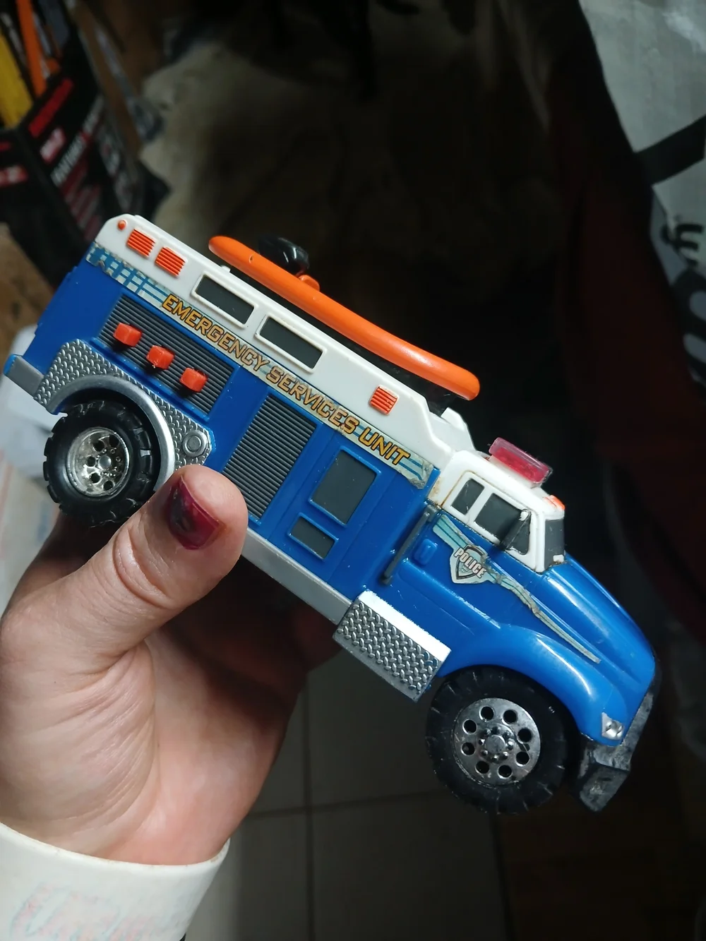 Vintage Hasbro Tonka Emergency Service Unit (ESU) truck  rescue boat attached